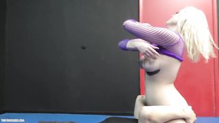 Blonde humiliates 2 guys