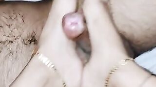 Indian mistress footjob