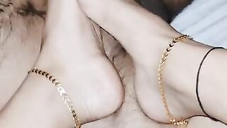 Indian mistress footjob
