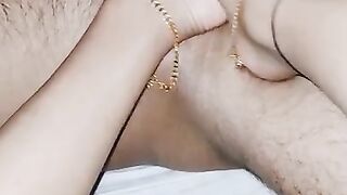 Indian mistress footjob