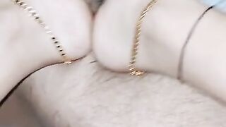Indian mistress footjob