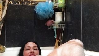 Thick russion muscle girl having a shover ( Extremely Hot )