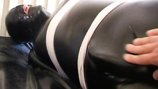 Catsuit guy, Bagged, Bound & to cum