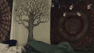 BBW with hairy ass and pussy plays on webcam 2