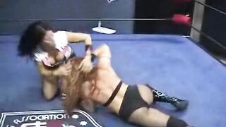 Barefoot wrestling apirl hunter