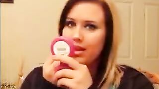 chubby beauty testing her mouth capacity.. (rare)