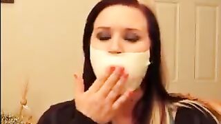 chubby beauty testing her mouth capacity.. (rare)