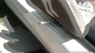 white converse lick and trample