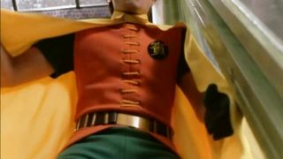 Asian Superhero Robin's balls gets stomped