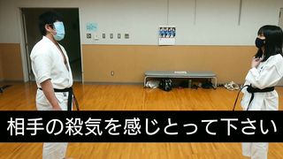 Blind folded karate mixed fight challenge