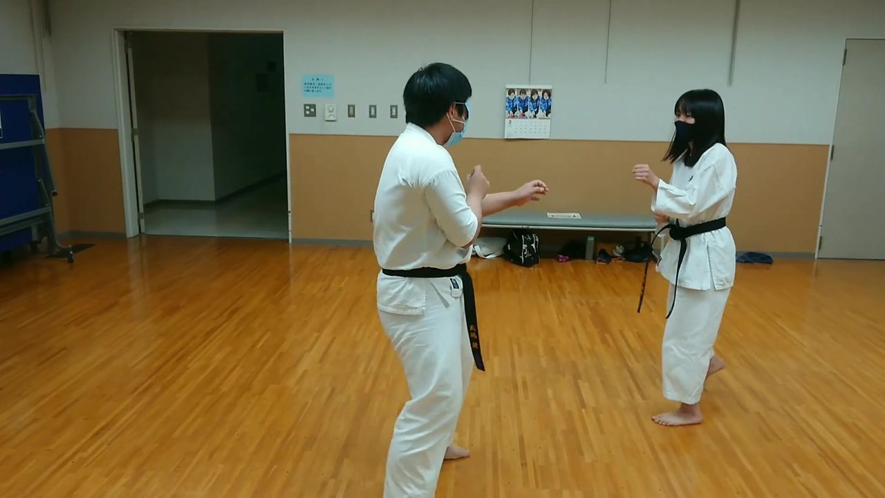 Blind folded karate mixed fight challenge