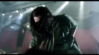 Martial arts mixed fight in black dress