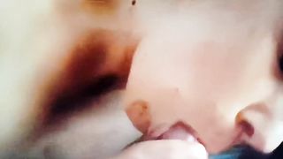 slut slowed Italian blowjob cumshot in mouth 2