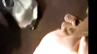 Sucking cock, getting a nice load on my face and tits