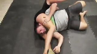 Athletic Girl Crushing Thighs