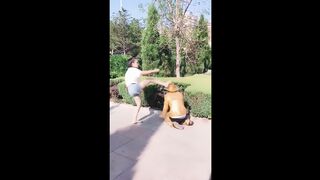 Self Defense against a human statue, and a non-human one