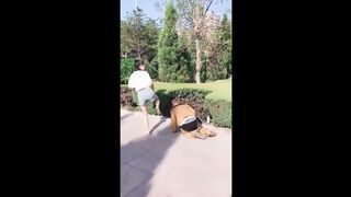 Self Defense against a human statue, and a non-human one