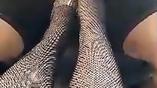 Cock teasing by feet