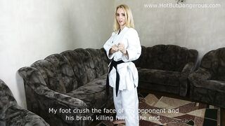 Olga black belt karate