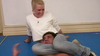 Submission wrestling in jeans