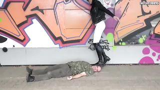 mixed fight beatdown