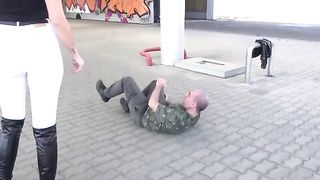 mixed fight beatdown