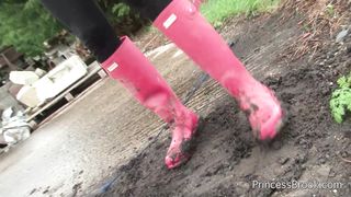 Evil Bitch - Princess Brook - Muddy boot and foot treat