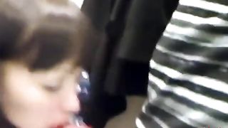 Blowjob whith red lipstic