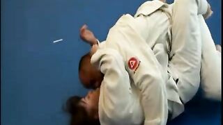 Tiny Wife Grapples Husband