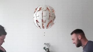 Husband vs wife armwrestling