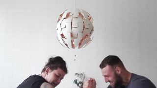 Husband vs wife armwrestling