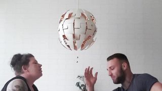 Husband vs wife armwrestling