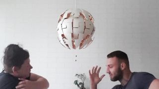 Husband vs wife armwrestling