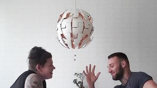 Husband vs wife armwrestling