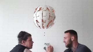 Husband vs wife armwrestling