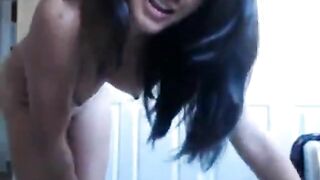 Beautiful asian spreading her baby making lips 2