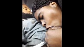 Gettin sum head infront her grandmom house... 2