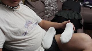 Hermione Granger Show Feet in Black Tights and white socks soles massage Pantyhose Foot Fetish