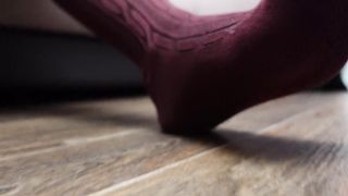 Schoolgirl Show Feet in Knee Socks and Change Dress knee socks Nylon Pantyhose foot fetish