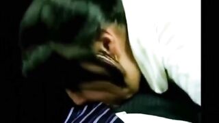 Beautiful secretary of sucking penis Director at work