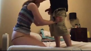 Blonde gets hair pulled and dominated 2
