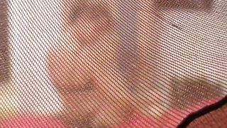 She Caresses her chairtied man 40