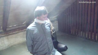 She ties him to a chair and gags him in the attic 42