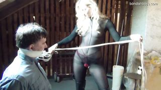 She ties him to a chair and gags him in the attic 42