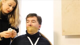 She ties him up and gags him many times 46