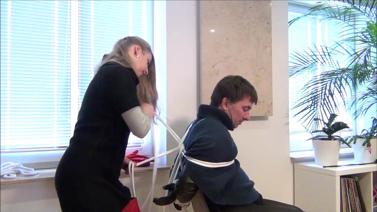 She ties him up and gags him many times 46