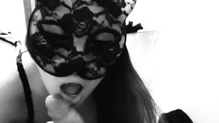 Good kitty sucks a big cock