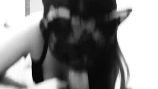 Good kitty sucks a big cock