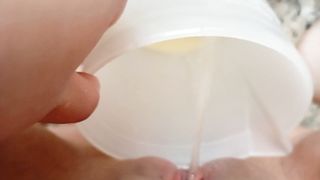 I piss in a measuring jug and it's almost 700 ml ! Could you drink it all ?