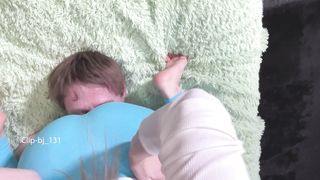 My friend and I sit on the slave's face, I like to spit in the slave's face and humiliate him. I spi